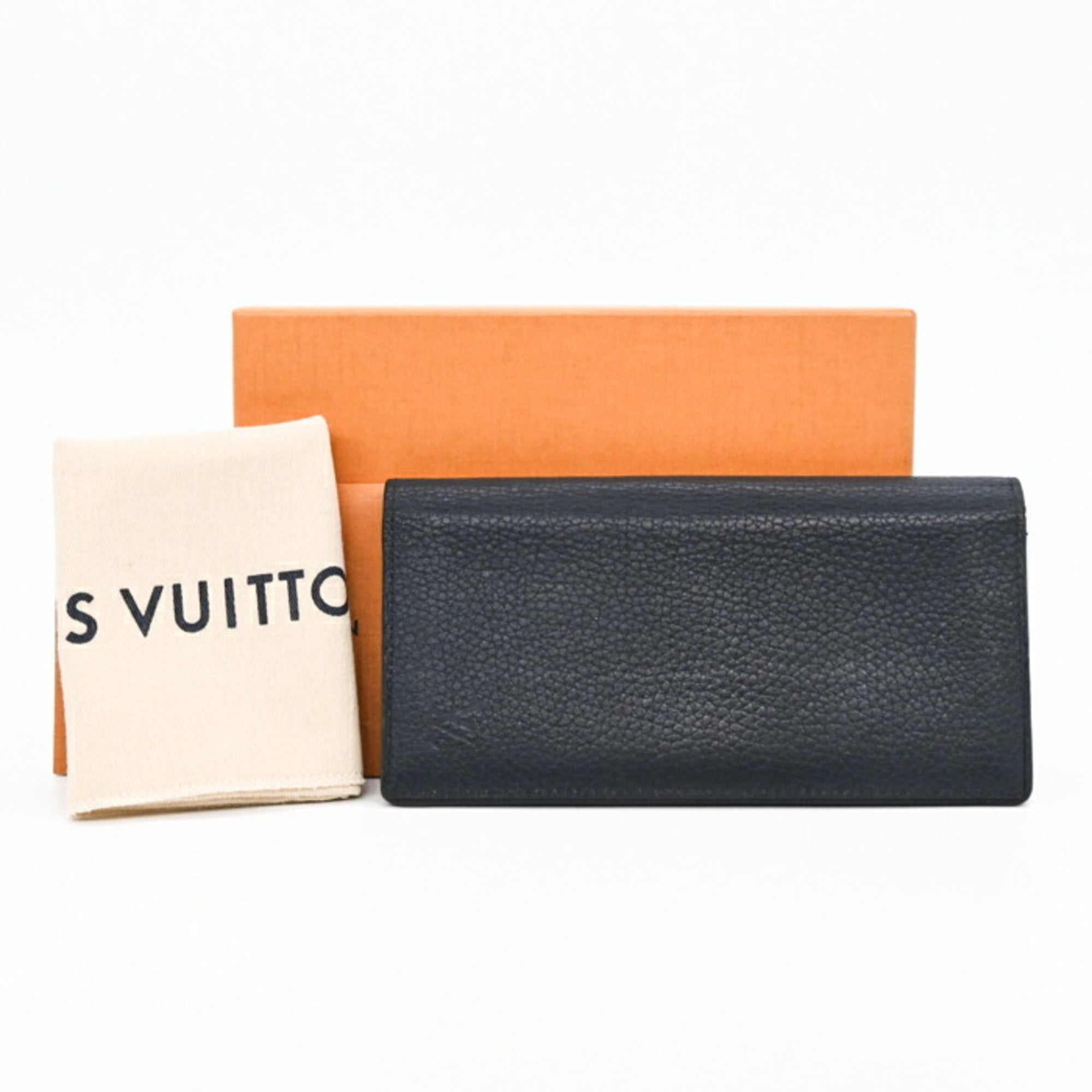 Louis Vuitton Navy Leather Long Wallet