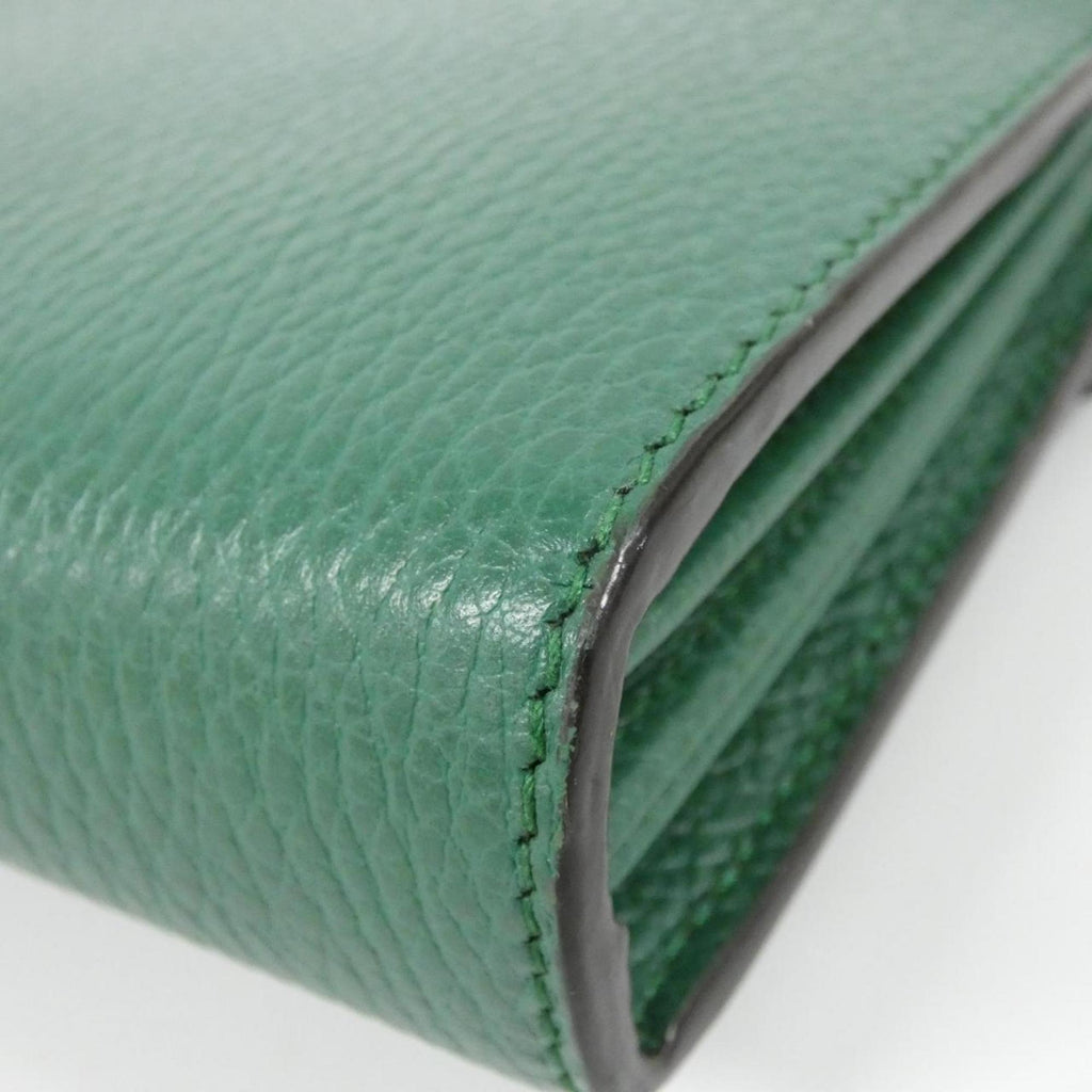 Gucci Emerald Green Leather Chain/Shoulder Wallet (Pre-Owned)