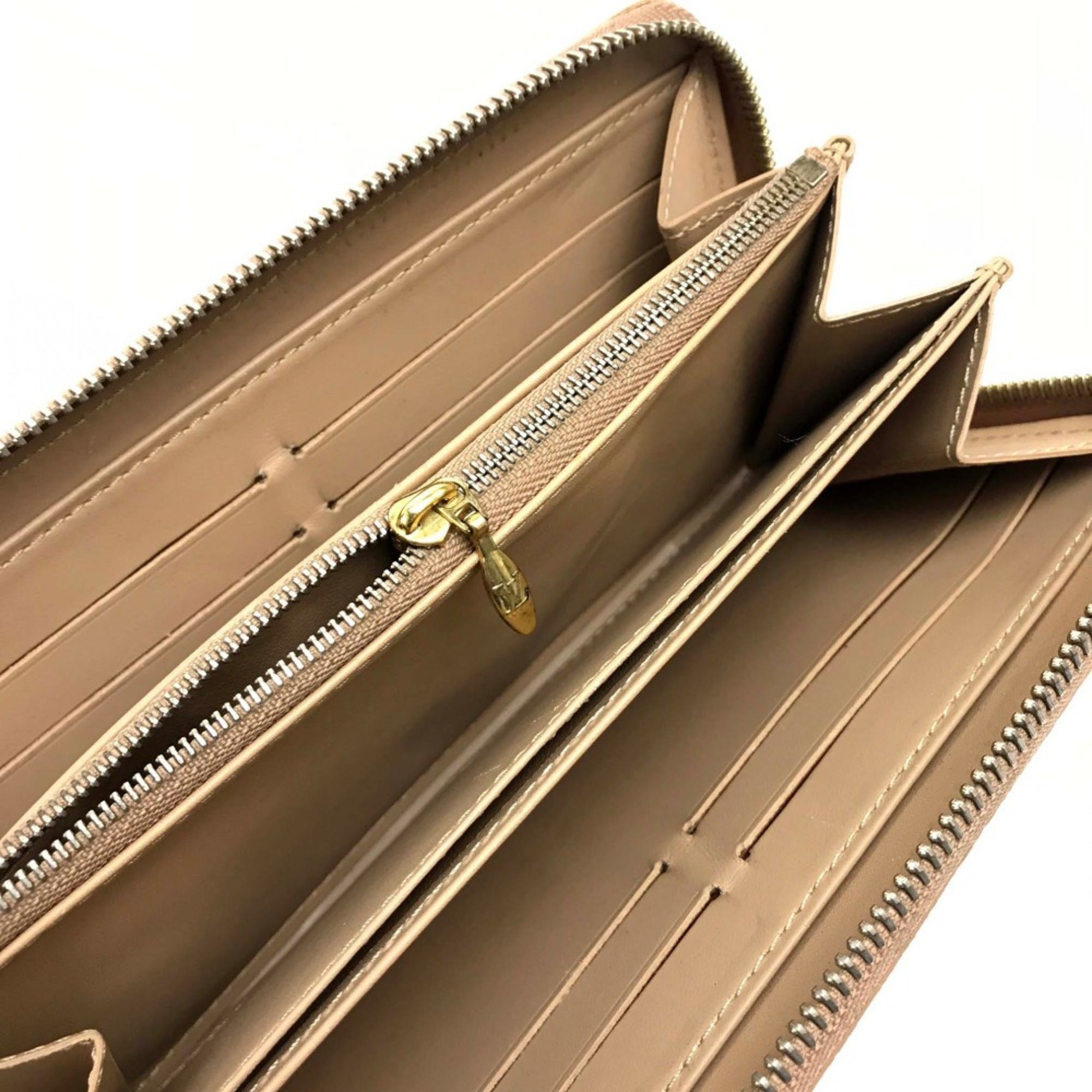 Louis Vuitton Beige Leather Long Wallet