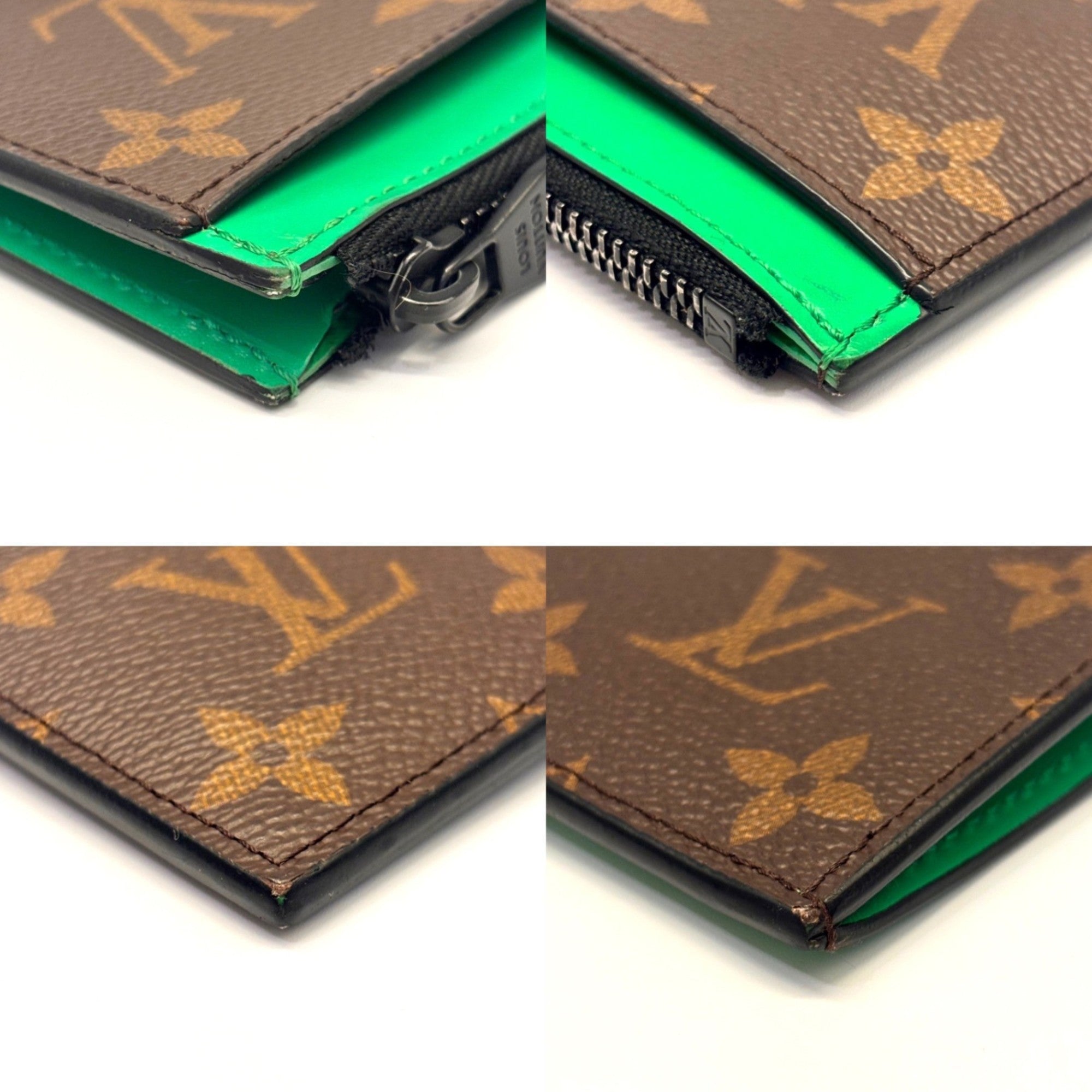 Louis Vuitton Monogram Macassar Green Monogram Macassar Coin Purse/Coin Case
