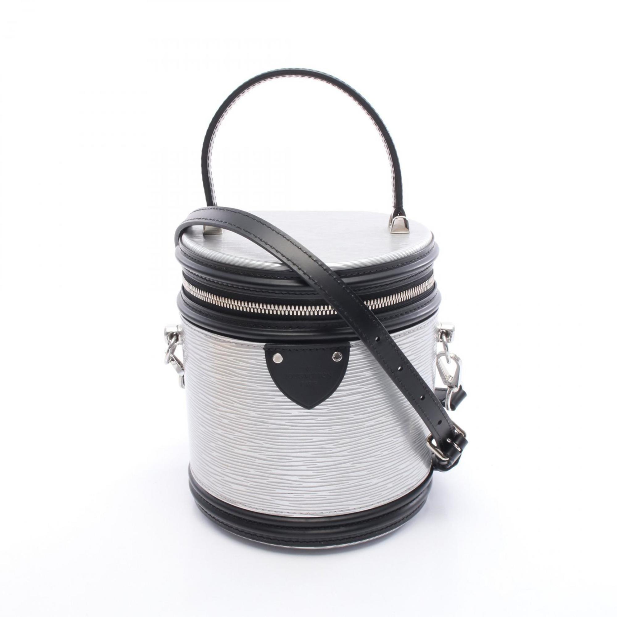 Louis Vuitton Black Silver Leather Handbag