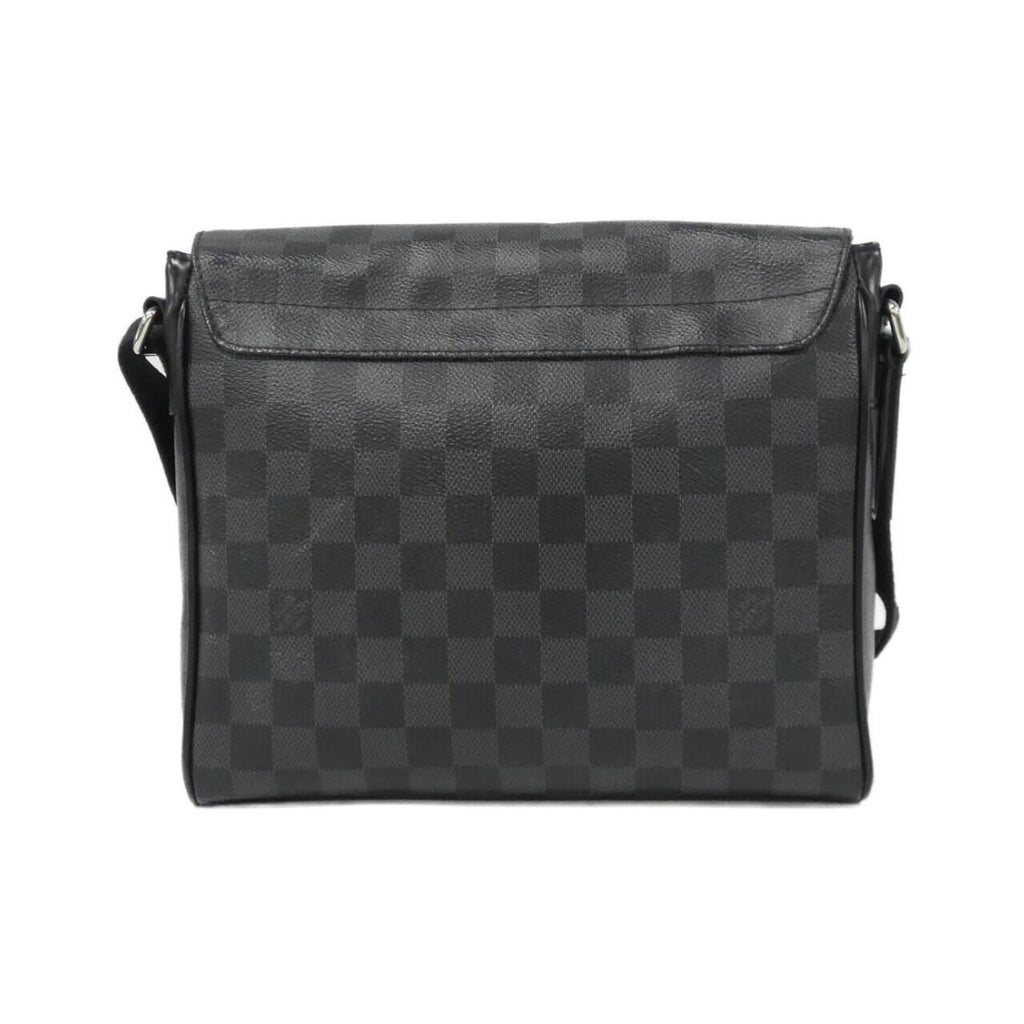 Louis Vuitton Dark Gray Graphite Coated Canvas Shoulder Bag