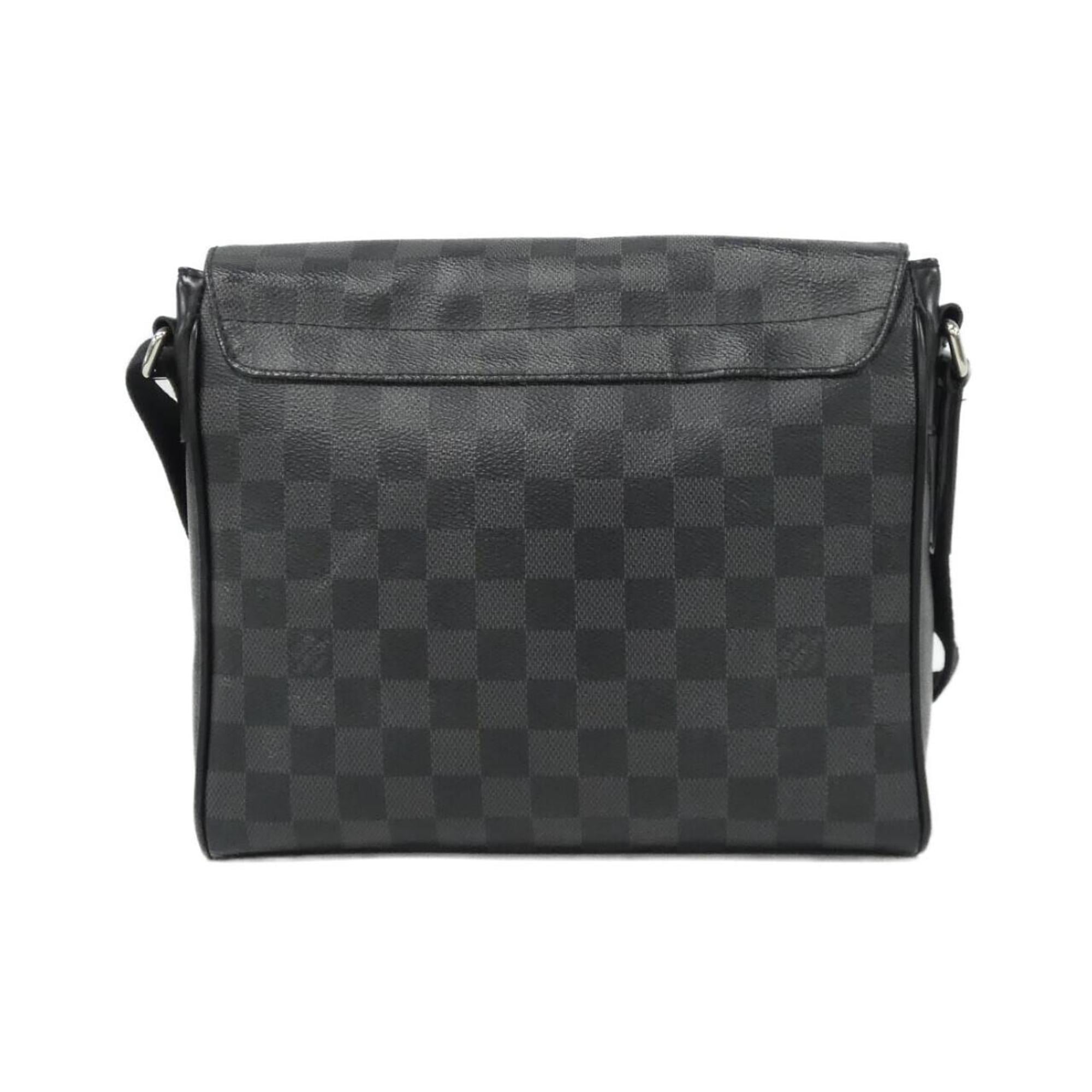 Louis Vuitton Dark Gray Graphite Coated Canvas Shoulder Bag