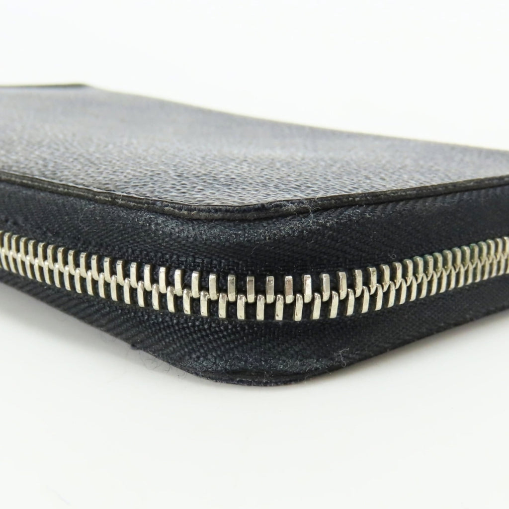 Louis Vuitton Black Gray Damier Graphite Leather Long Wallet