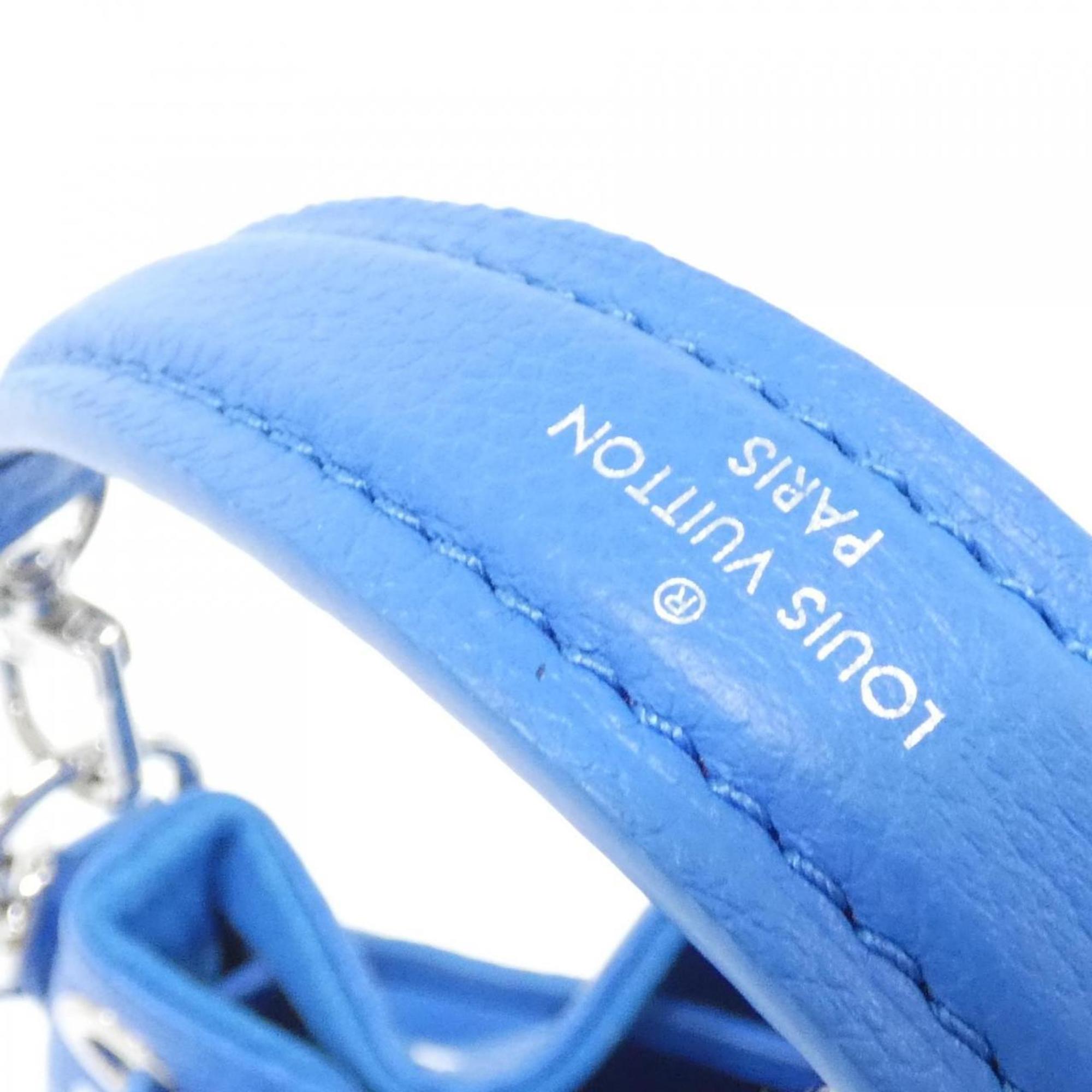 Louis Vuitton Blanc Blue Leather Shoulder Bag