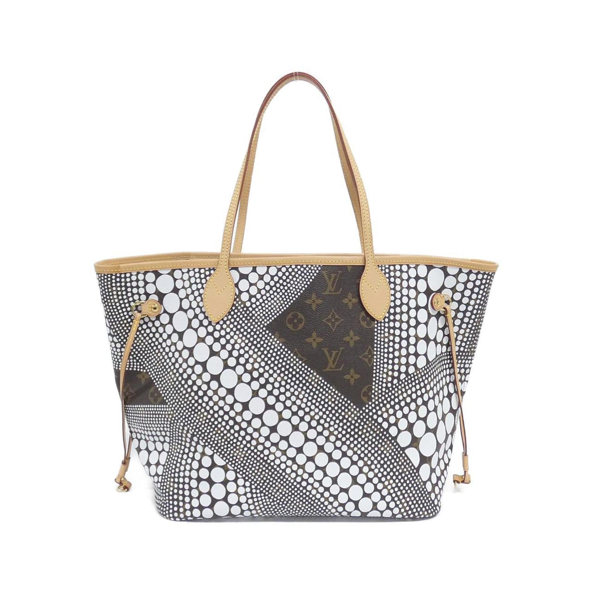 Louis Vuitton Blanc Brown White Coated Canvas Handbag