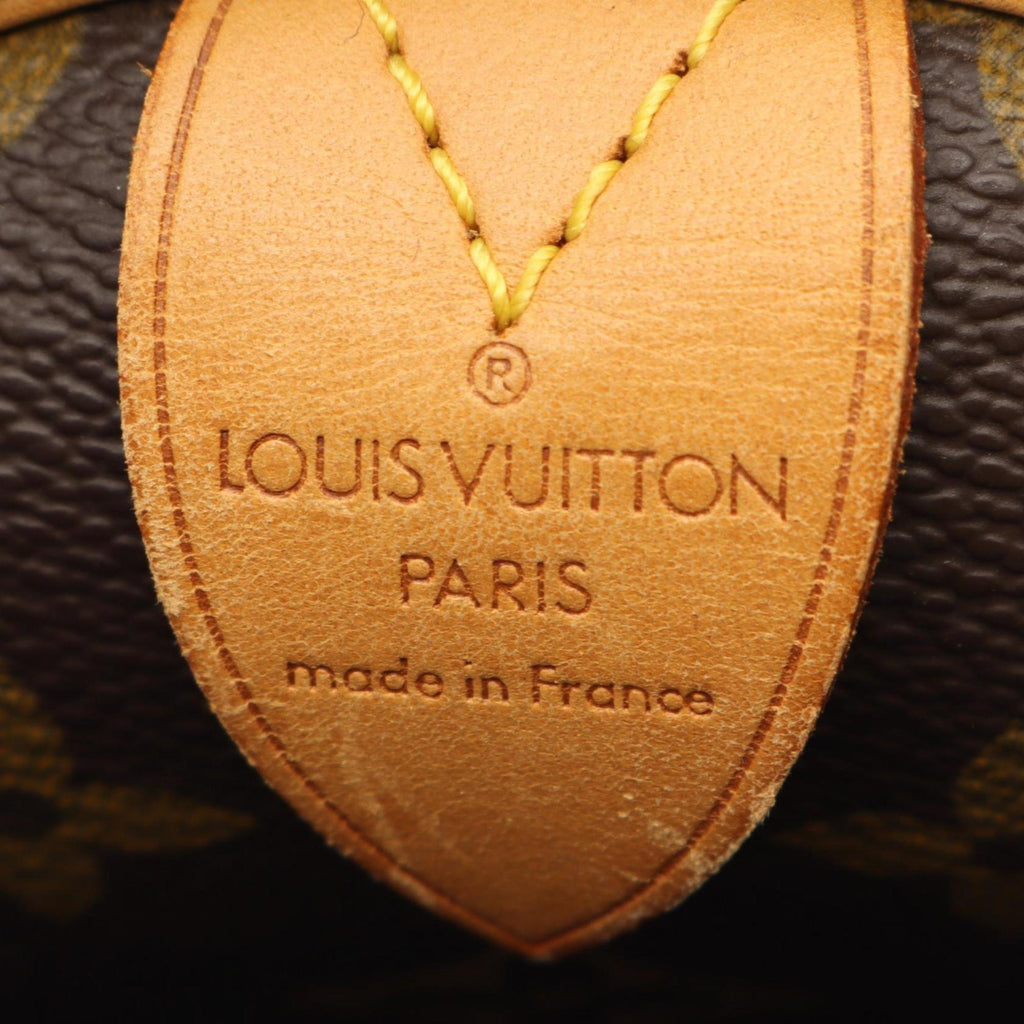 Louis Vuitton Brown Coated Canvas Leather Monogram Boston Bag