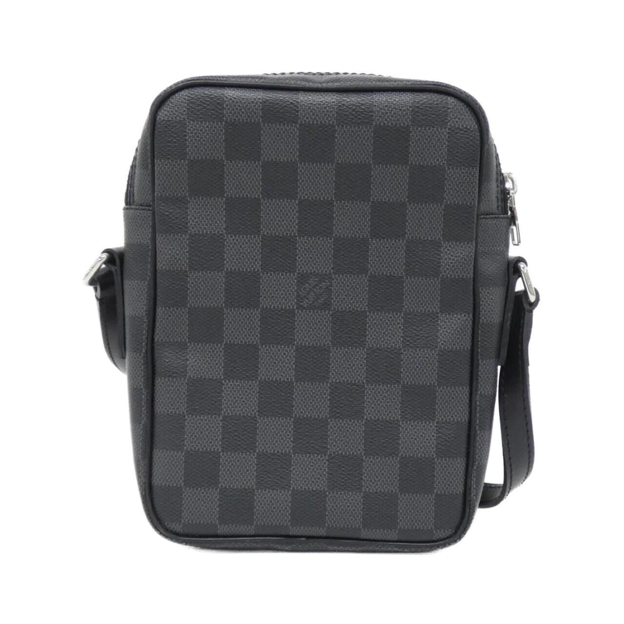 Louis Vuitton Dark Gray Graphite Coated Canvas Shoulder Bag