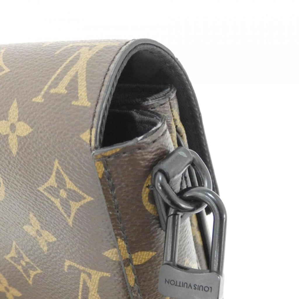 Louis Vuitton Black Marron Coated Canvas Shoulder Bag