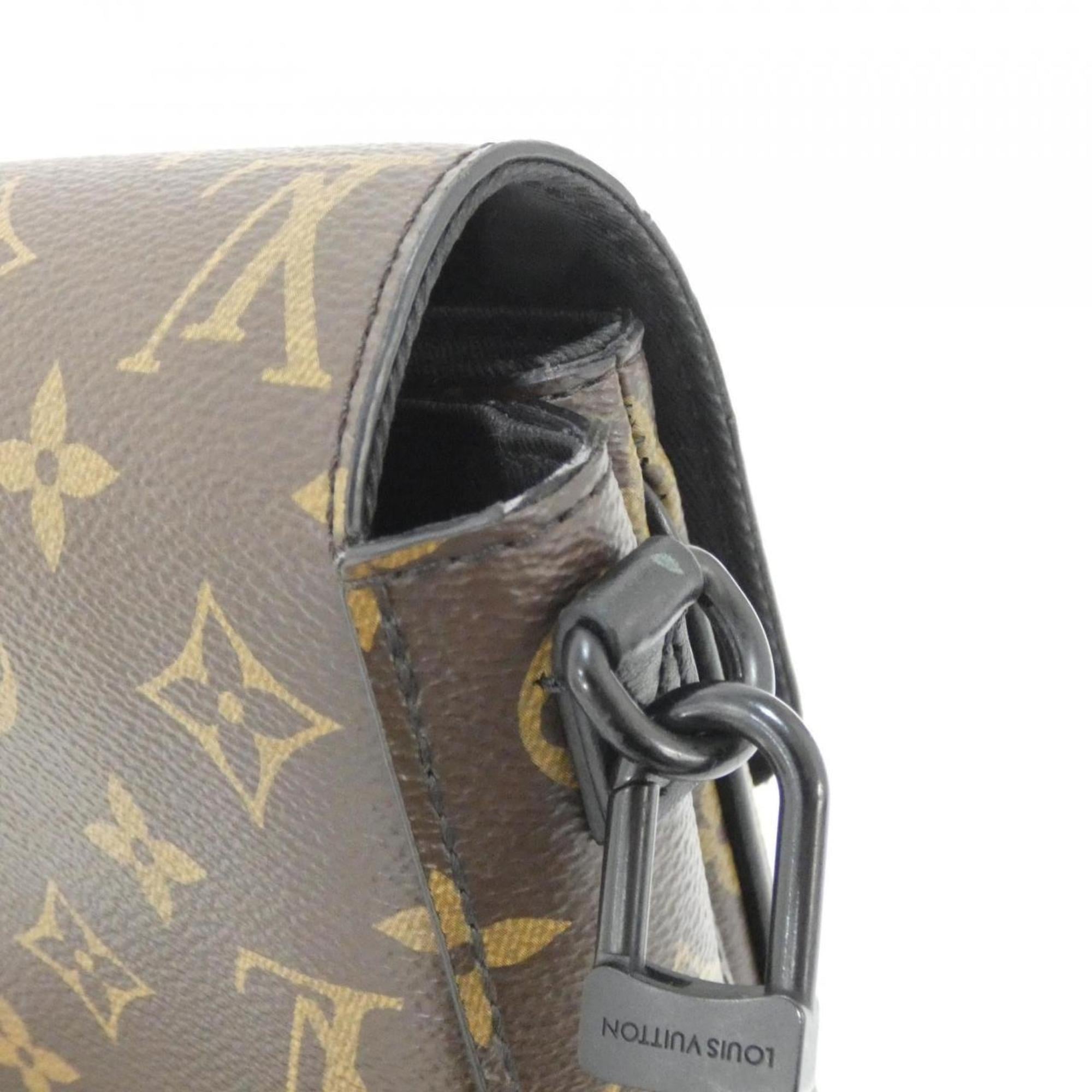 Louis Vuitton Black Marron Coated Canvas Shoulder Bag