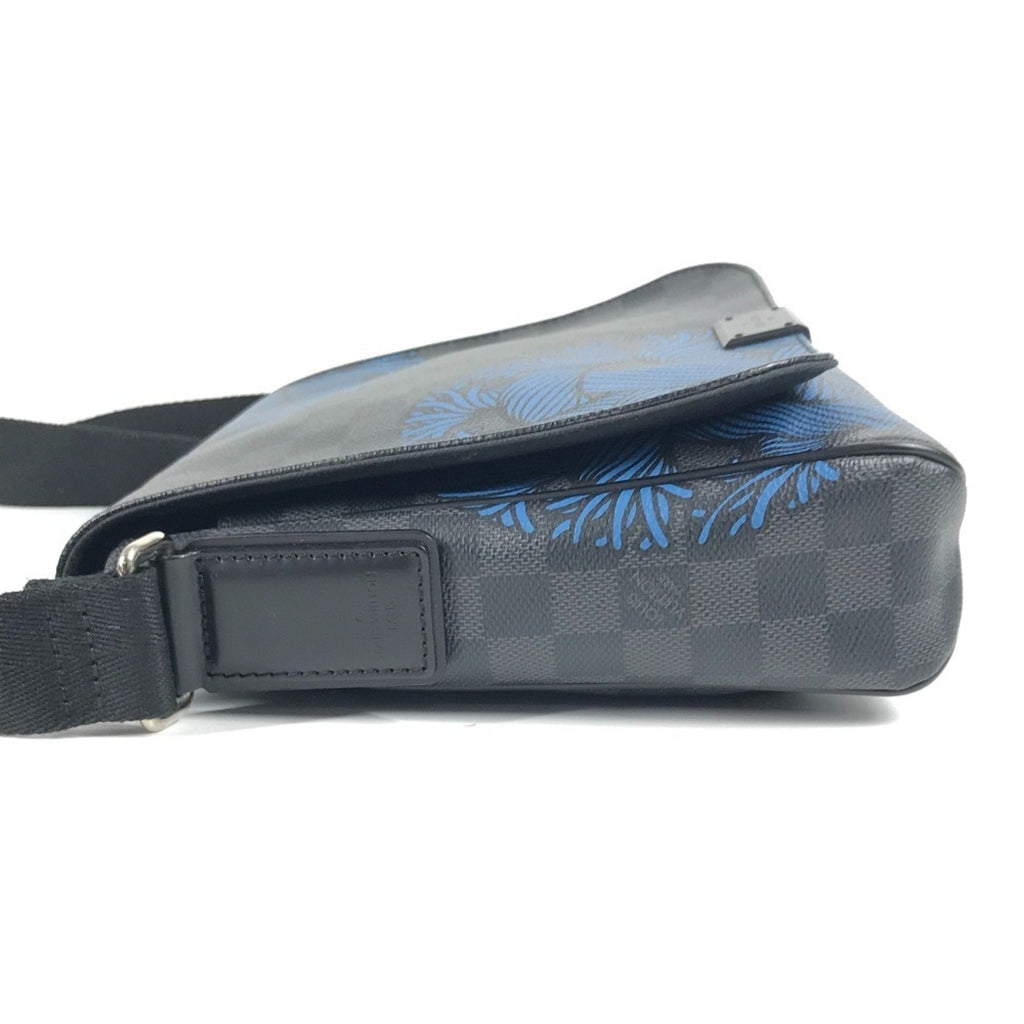 Louis Vuitton Black Blue Damier Graphite Messenger Bag Shoulder Bag