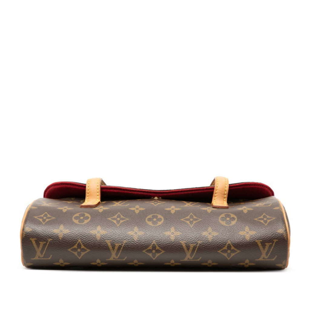 Louis Vuitton Brown Pvc Leather Handbag