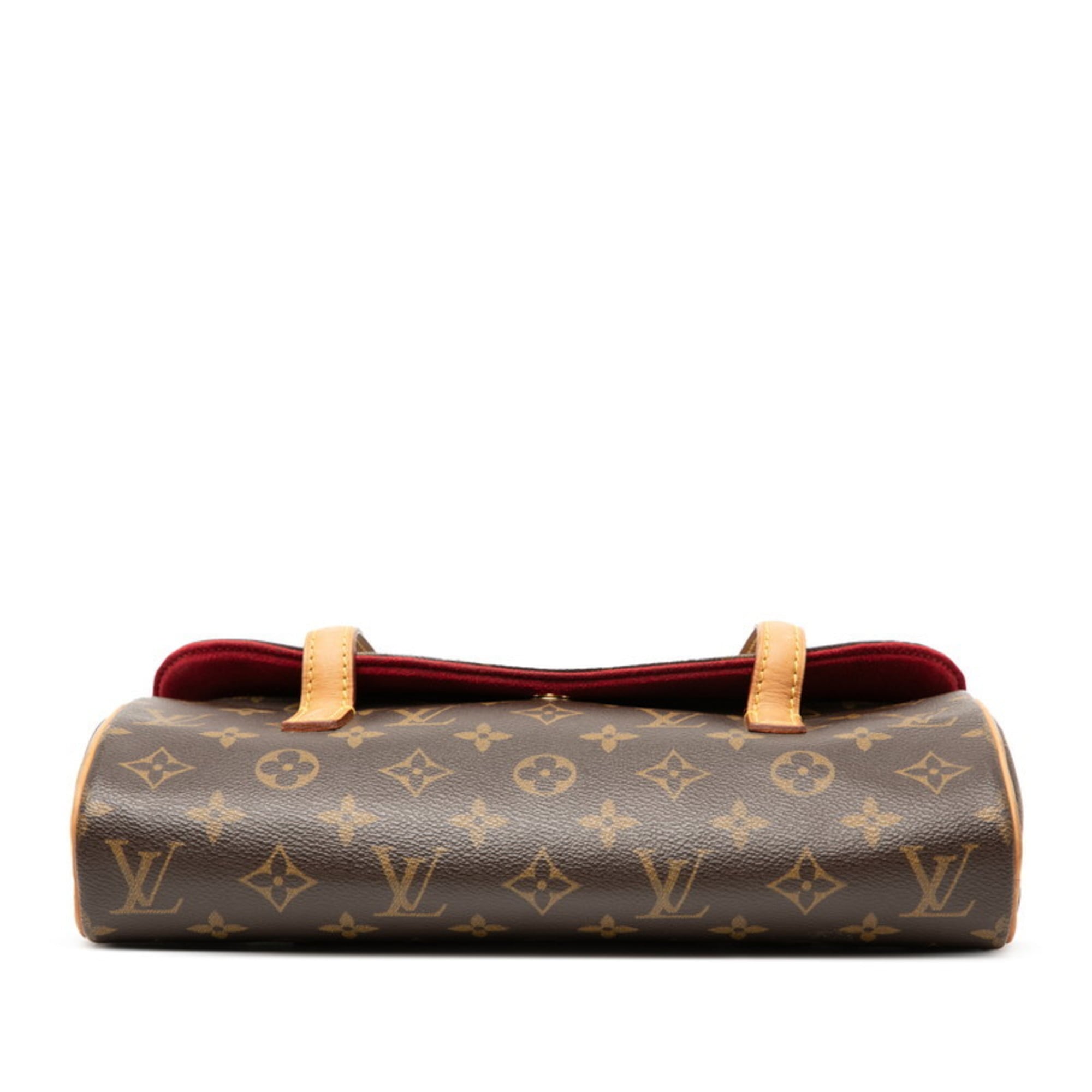 Louis Vuitton Brown Pvc Leather Handbag