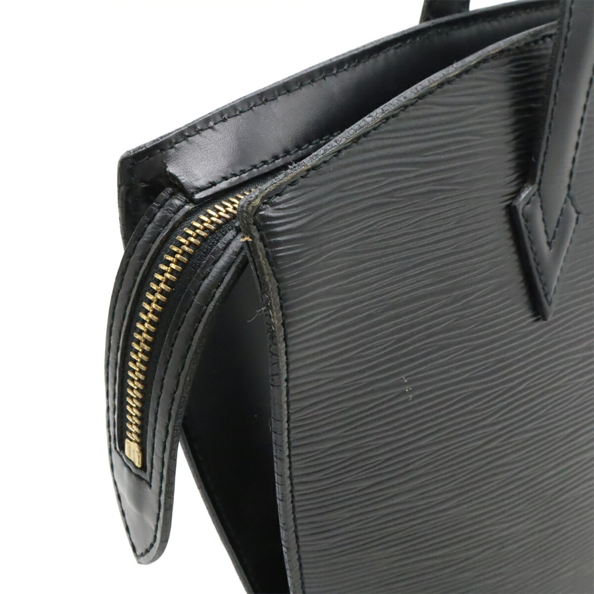 Louis Vuitton Black Noir Epi Leather Handbag Tote Bag