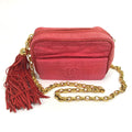 Chanel Red Cloth Shoulder Bag