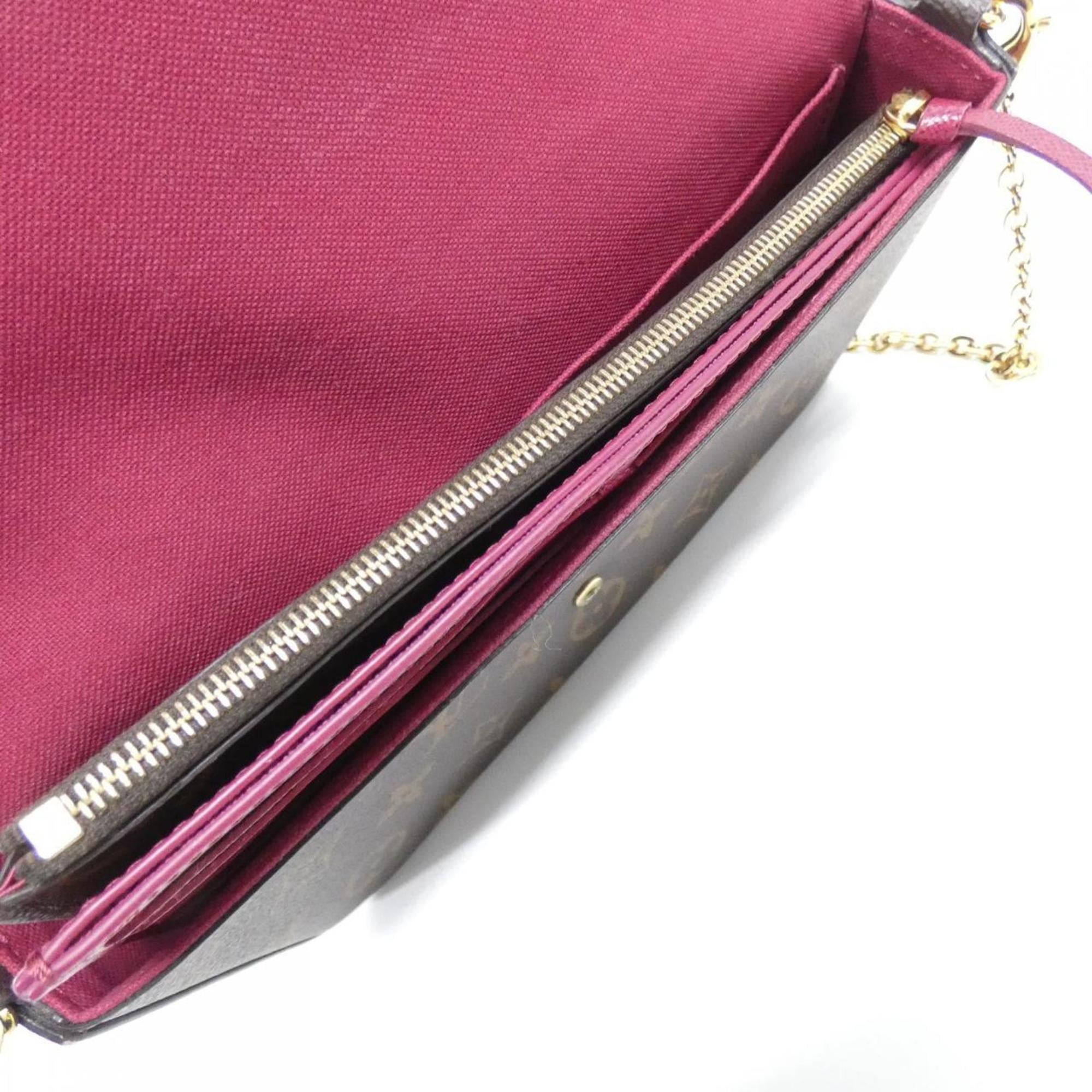 Louis Vuitton Monogram Marron Coated Canvas Pochette Shoulder Bag