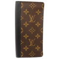 Louis Vuitton Black Brown Monogram Macassar Canvas Long Wallet