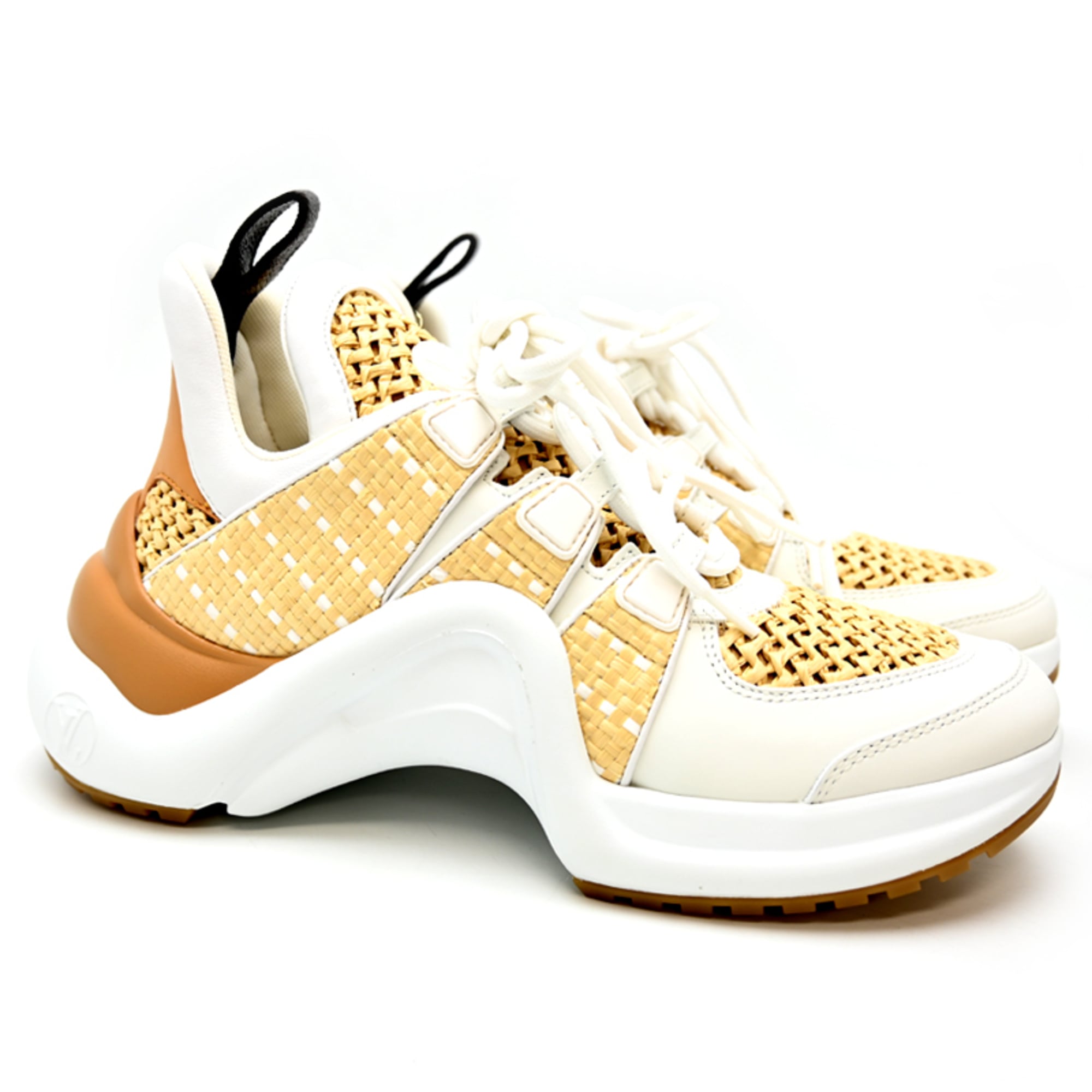 Louis Vuitton Beige White Sneakers