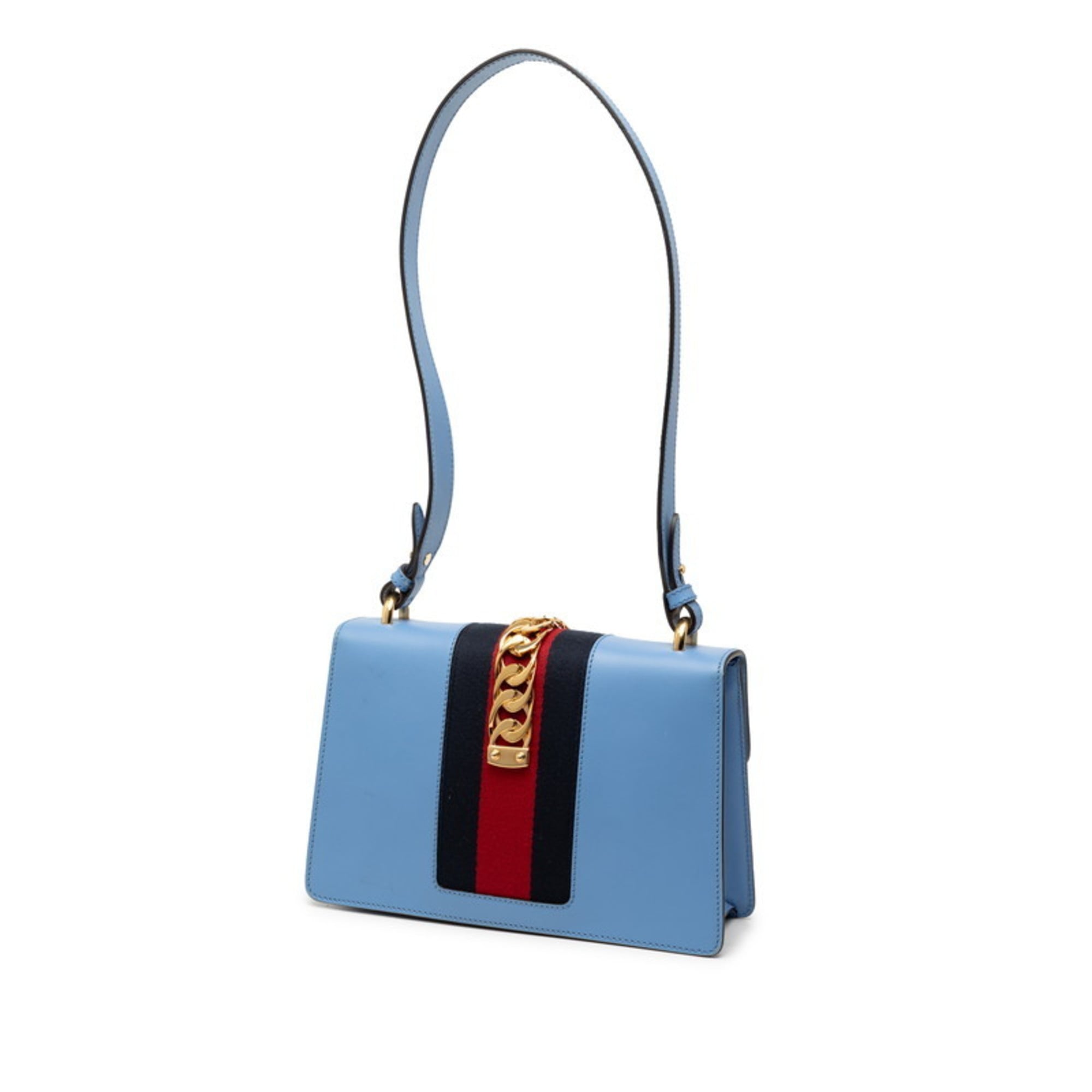 Gucci Blue Leather Shoulder Bag (Pre-Owned)