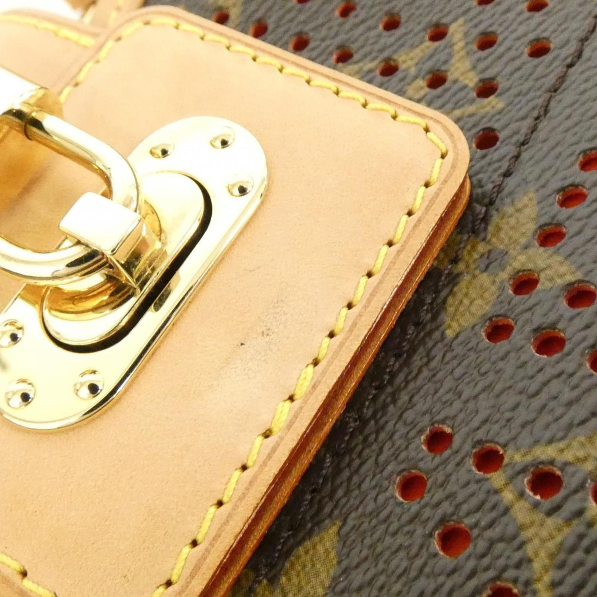 Louis Vuitton Brown Orange Coated Canvas Shoulder Bag