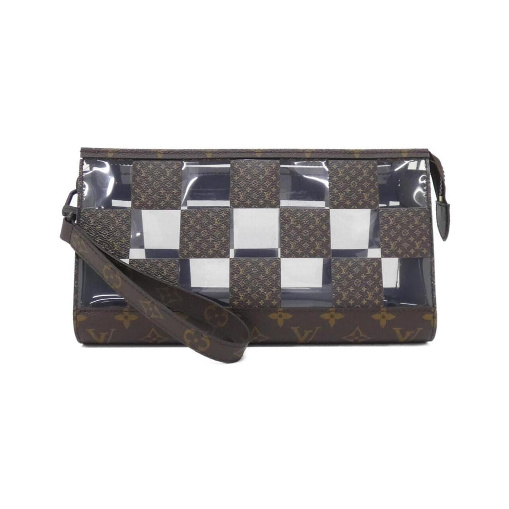 Louis Vuitton Marron Coated Canvas Pvc Pouch