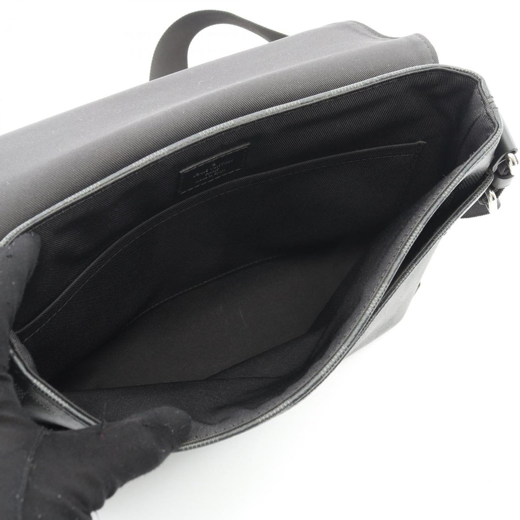 Louis Vuitton Black Coated Canvas Leather Shoulder Bag