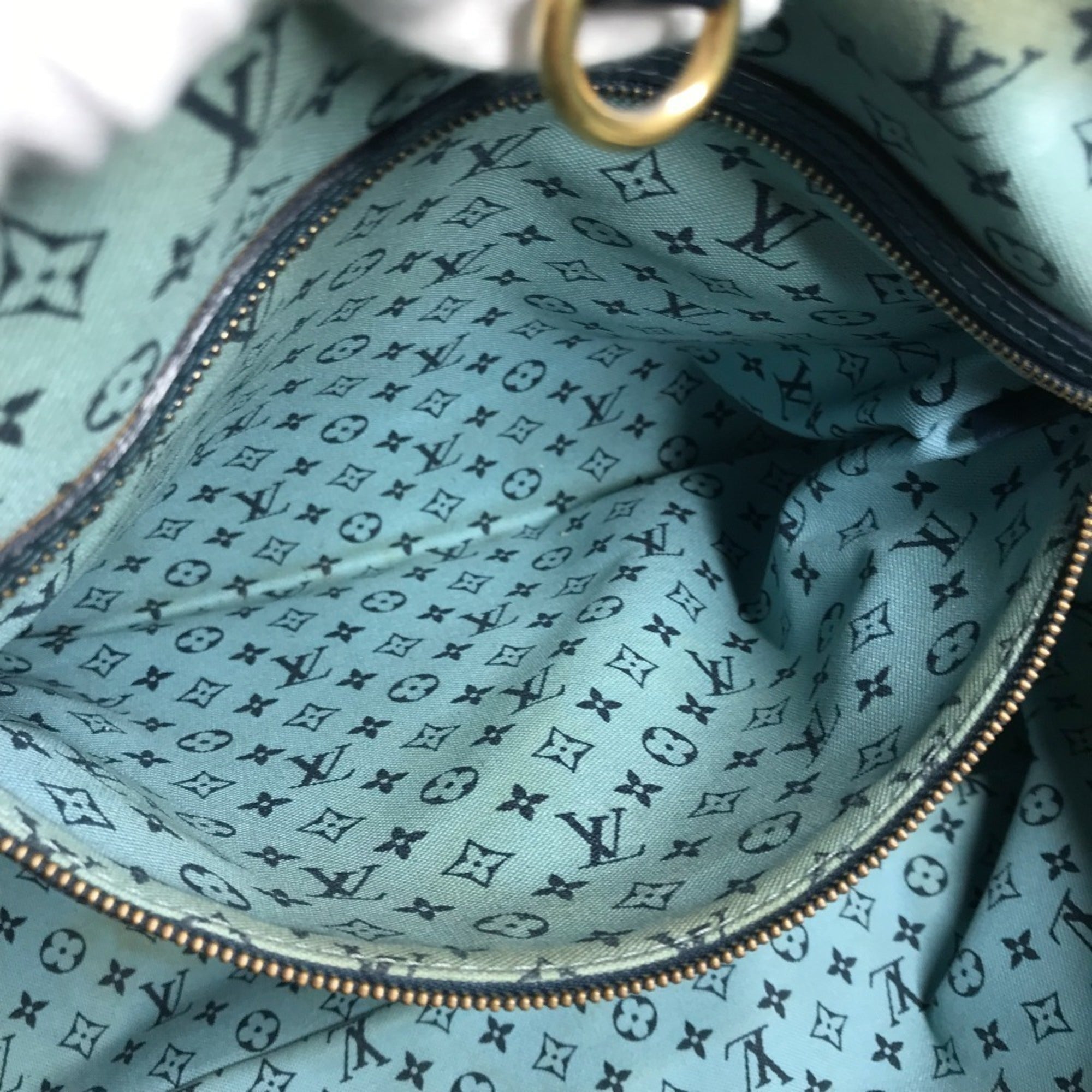 Louis Vuitton Blue Canvas Shoulder Bag Tote Bag