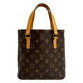 Louis Vuitton Brown Leather Pvc Handbag Tote Bag