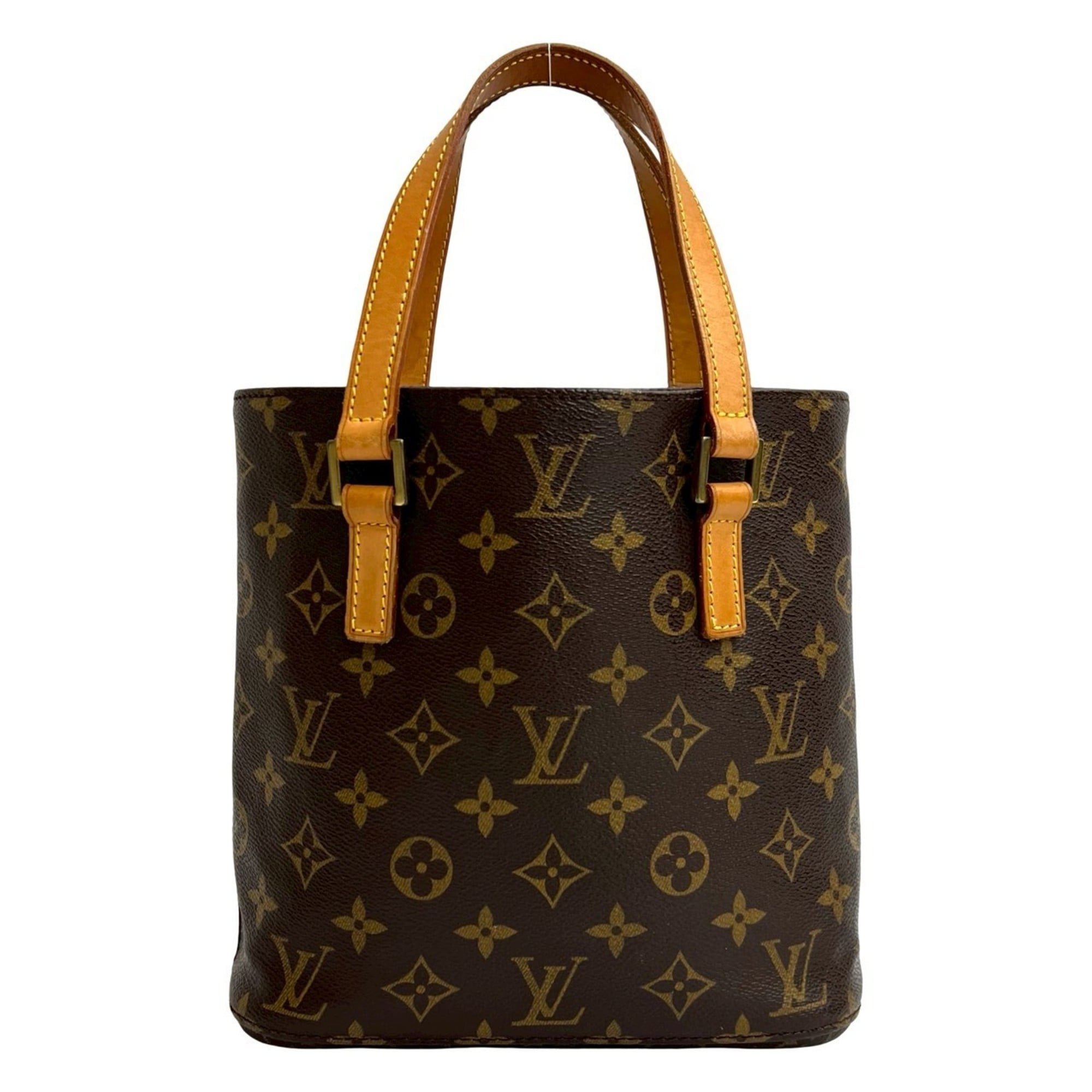 Louis Vuitton Brown Leather Pvc Handbag Tote Bag