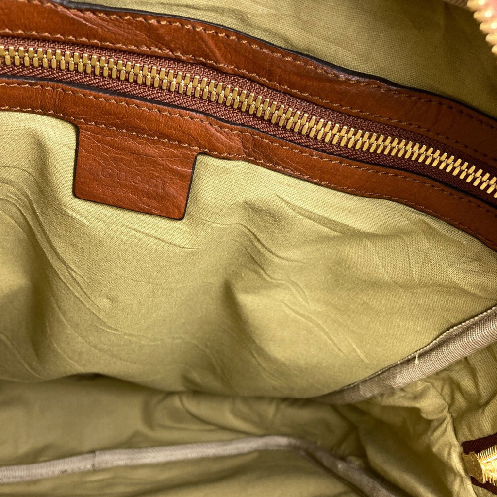 Gucci Brown Canvas Backpack (Pre-Owned)