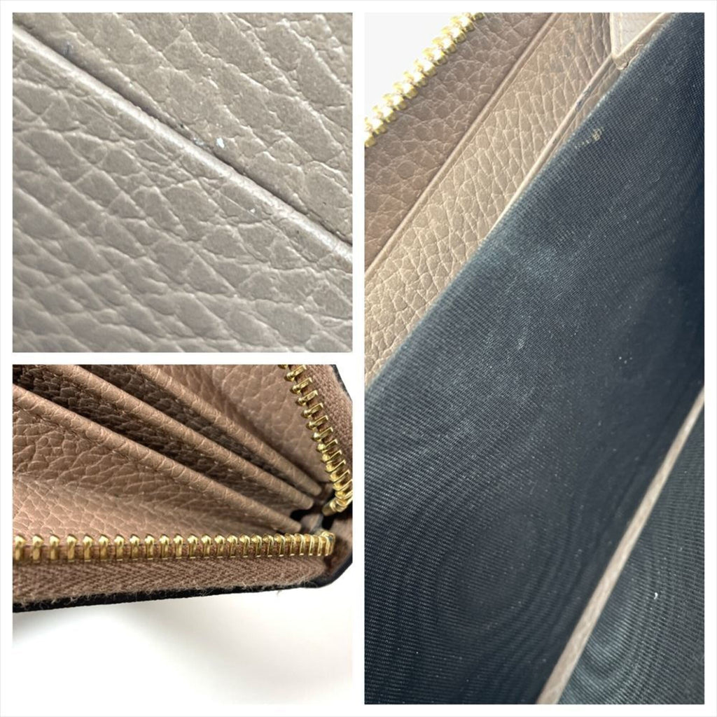 Gucci Beige Gg Leather Pvc Long Wallet (Bi-Fold) (Pre-Owned)
