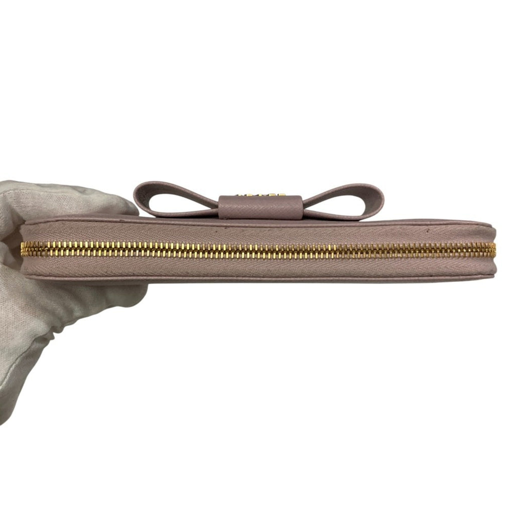 Prada Pink Saffiano Long Wallet (Bi-Fold)