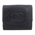 Chanel Black Grained Calfskin Wallet (Bi-Fold)