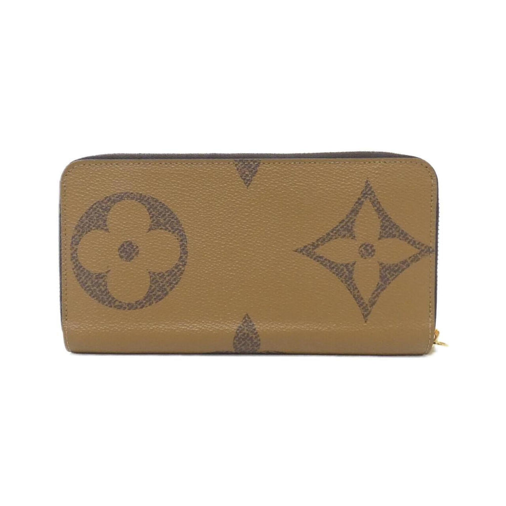 Louis Vuitton Beige Brown Brown Coated Canvas Long Wallet