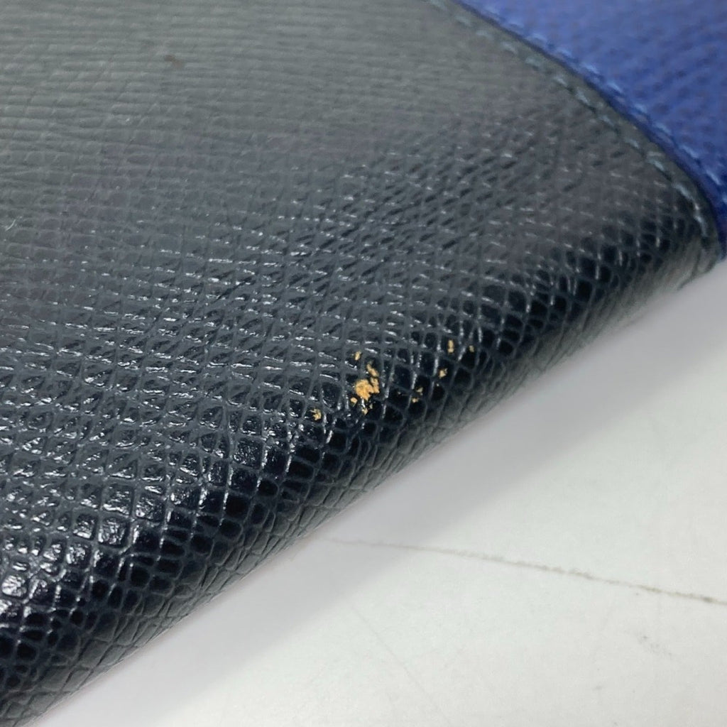 Louis Vuitton Taiga Blue Navy Taiga Leather Long Wallet