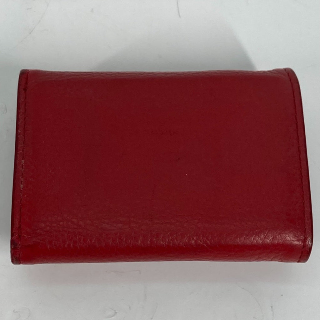 Prada Red Leather Wallet (Tri-Fold)