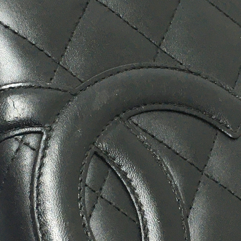 Chanel Black Leather Long Wallet (Bi-Fold)