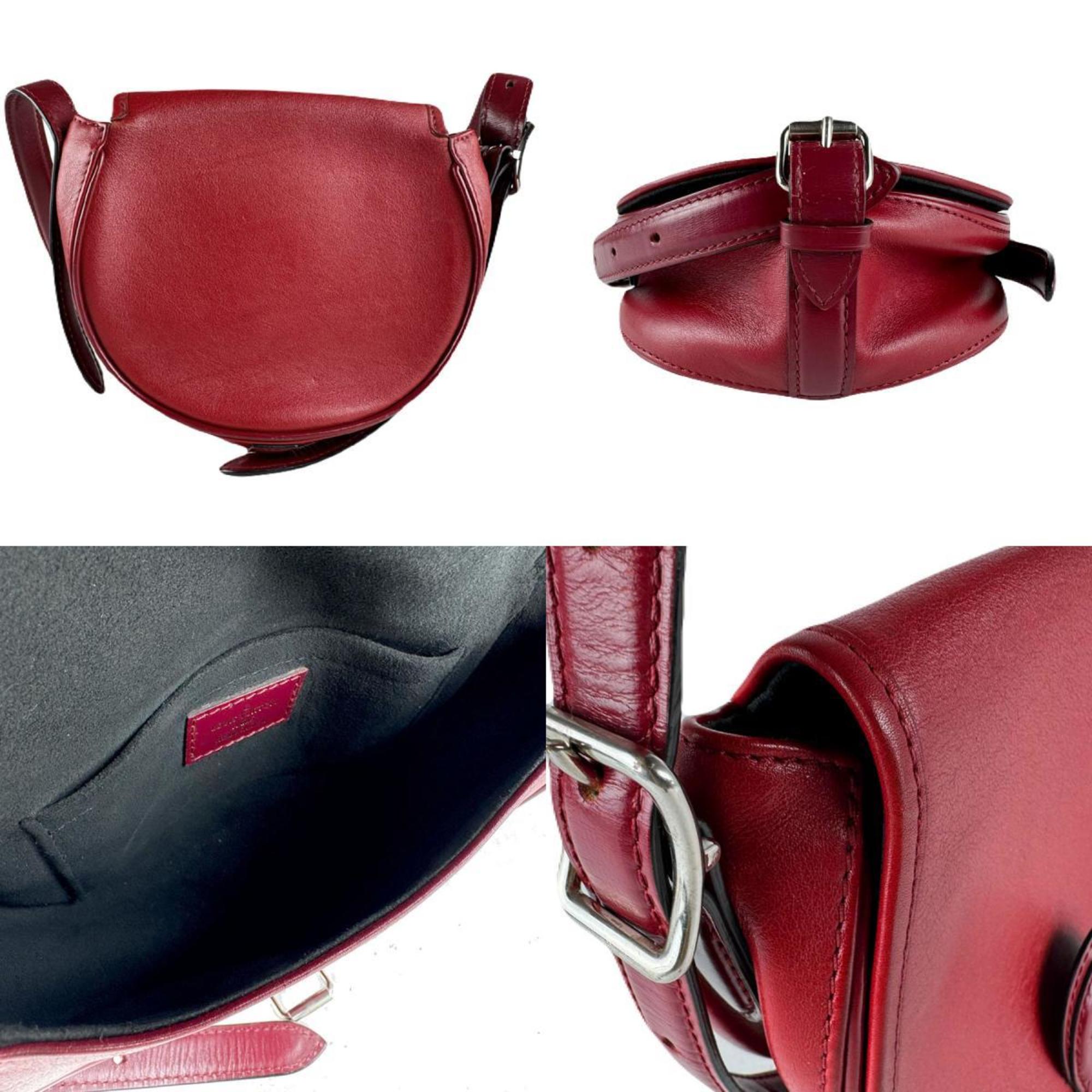 Louis Vuitton Dark Red Leather Shoulder Bag