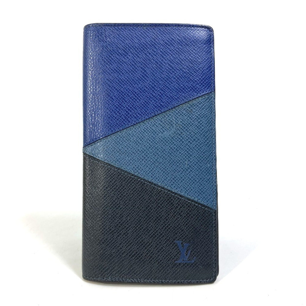 Louis Vuitton Taiga Blue Navy Taiga Leather Long Wallet