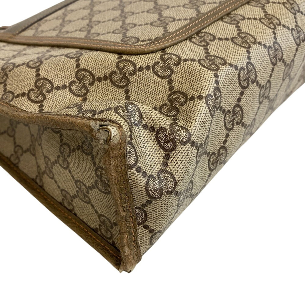 Gucci Sherry Line Beige Pvc Tote Bag (Pre-Owned)