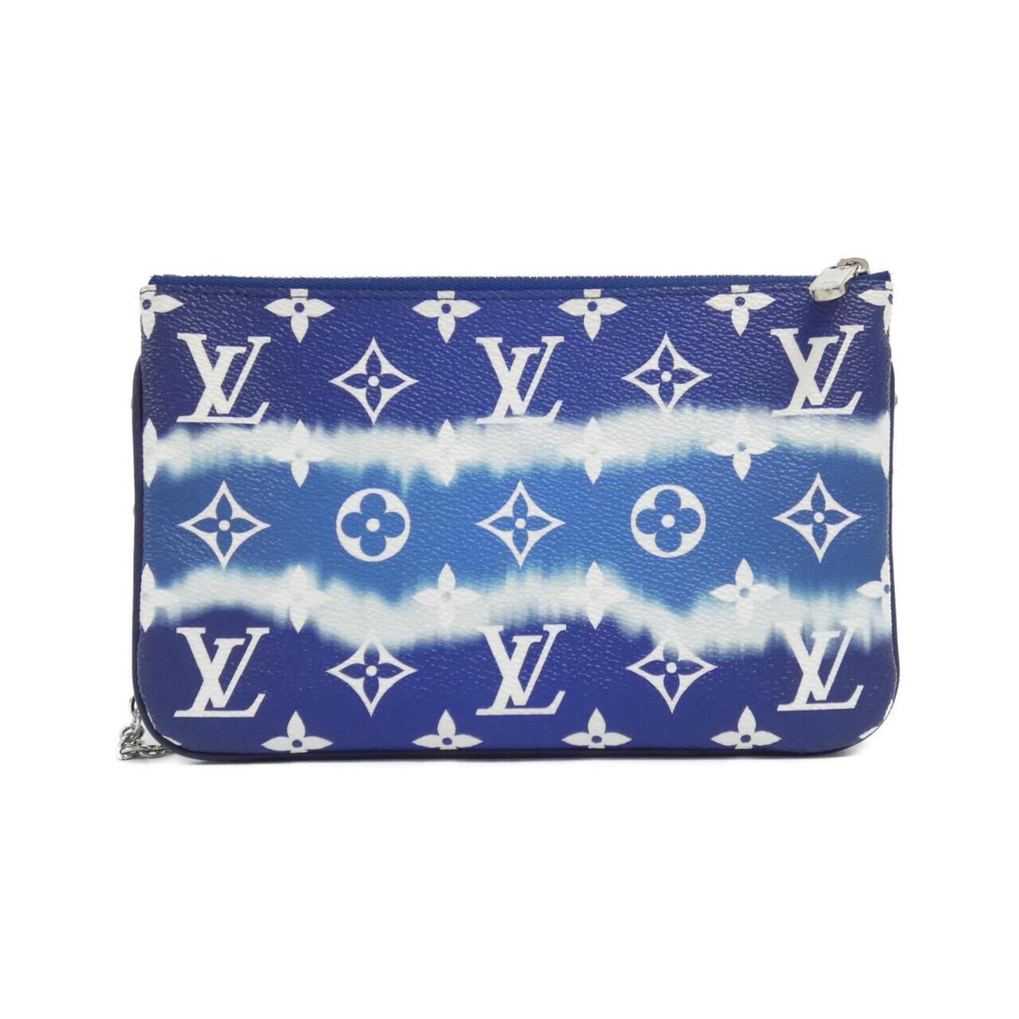 Louis Vuitton Blue Coated Canvas Pochette Shoulder Bag