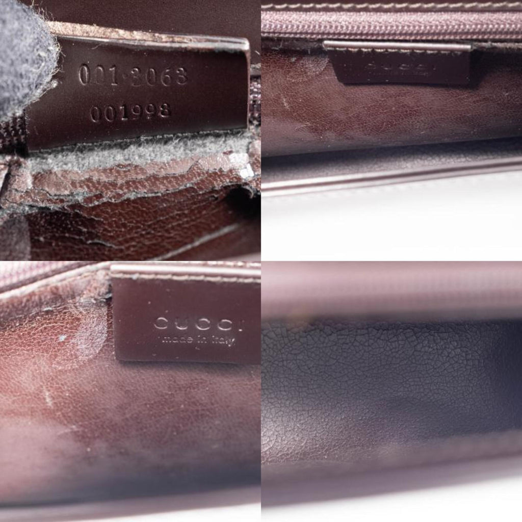 Gucci Dark Brown Leather Shoulder Bag (Pre-Owned)