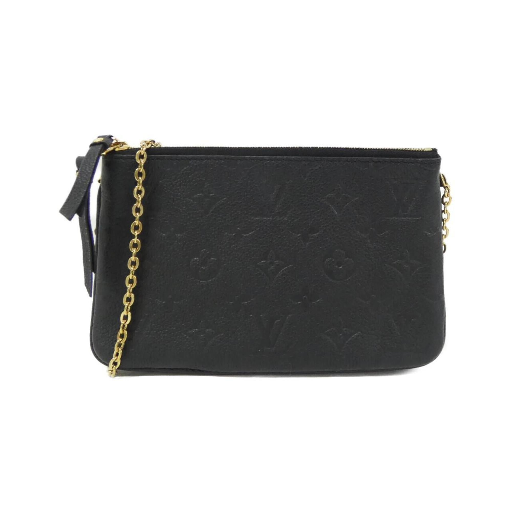 Louis Vuitton Black Leather Pochette Shoulder Bag