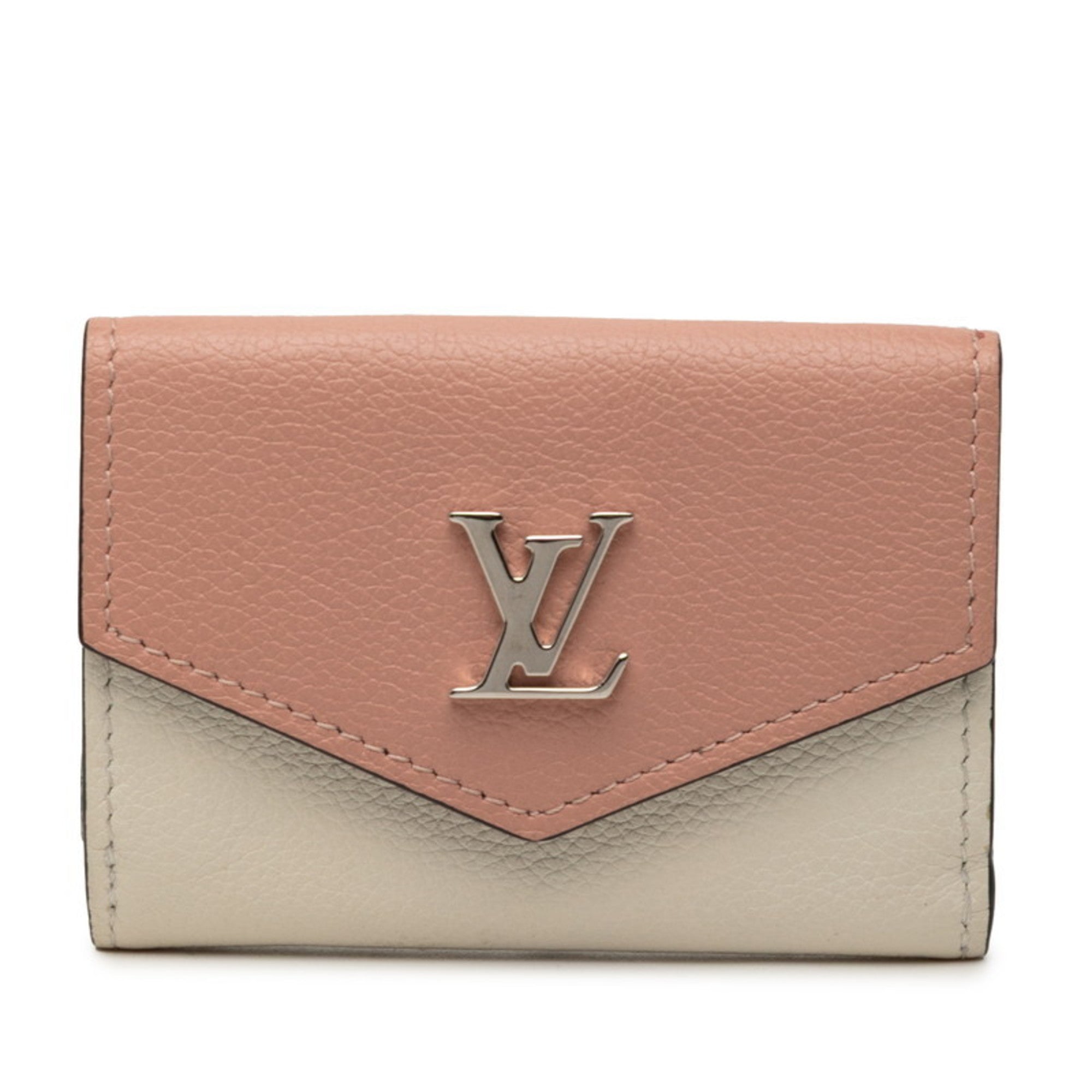 Louis Vuitton Pink Leather Wallet (Tri-Fold)