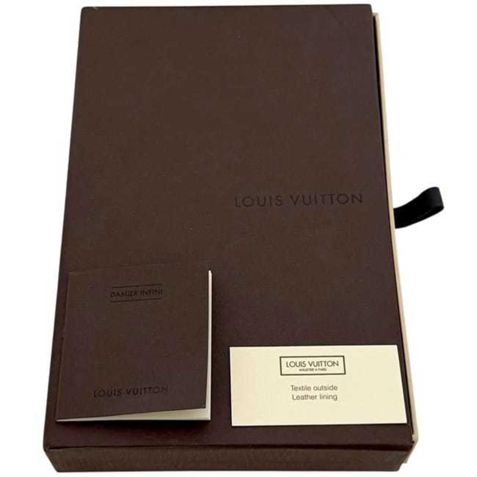 Louis Vuitton Gray Navy Canvas Leather Long Wallet