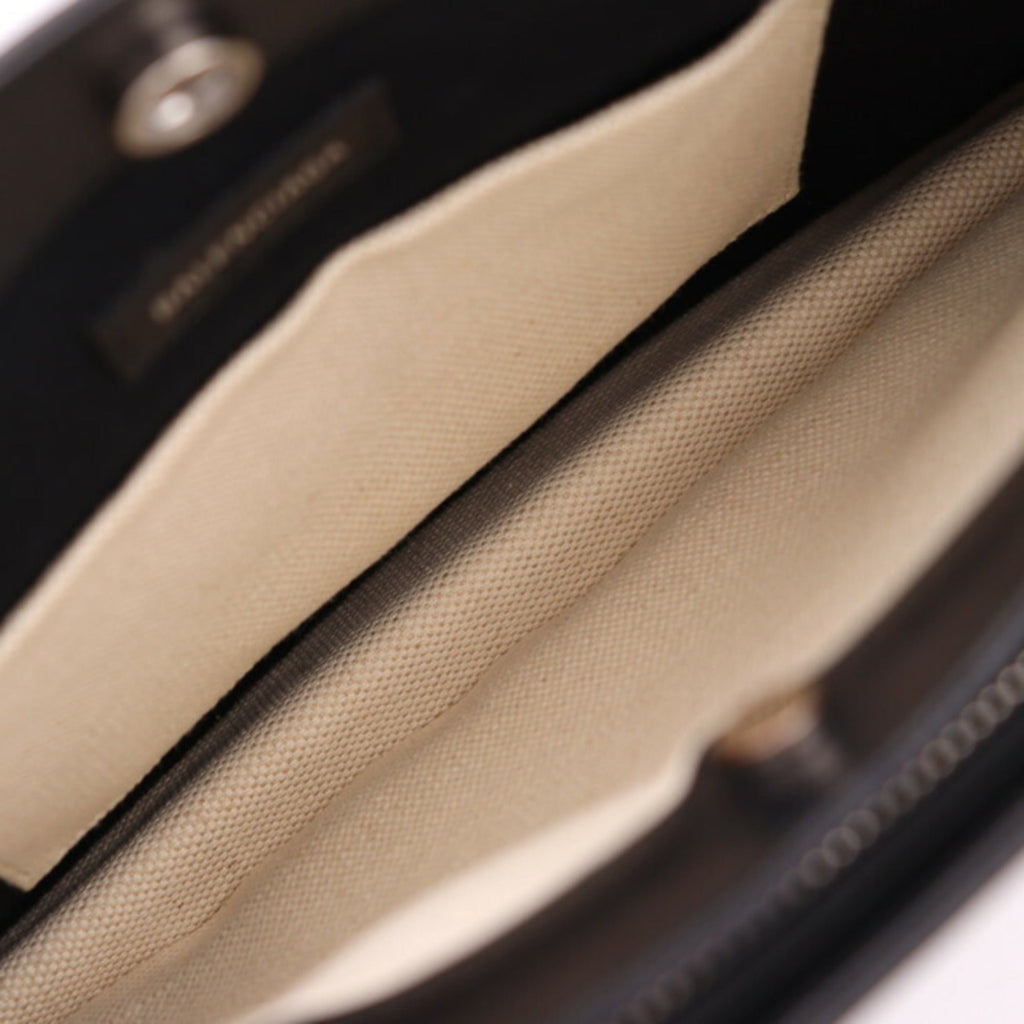 Balenciaga Black Canvas Leather Clutch