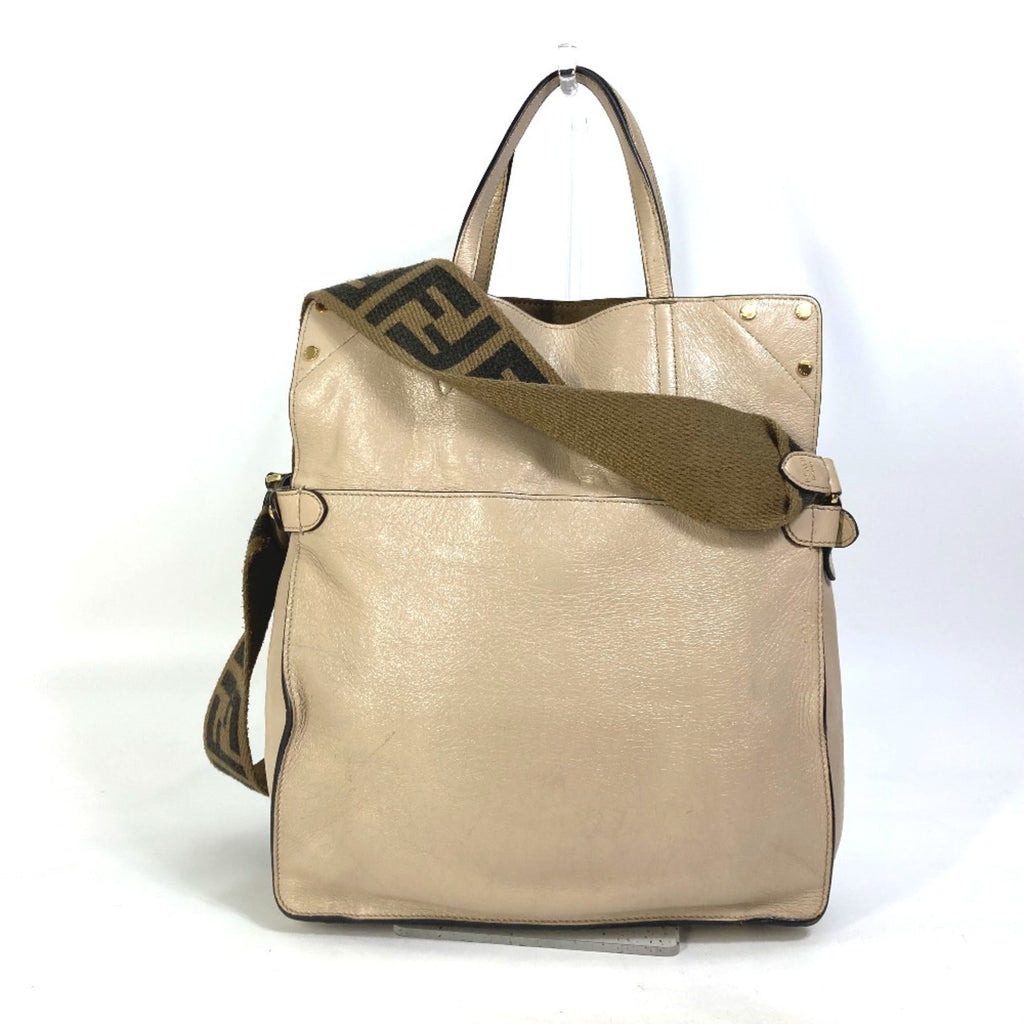 Fendi Beige Leather Shoulder Bag