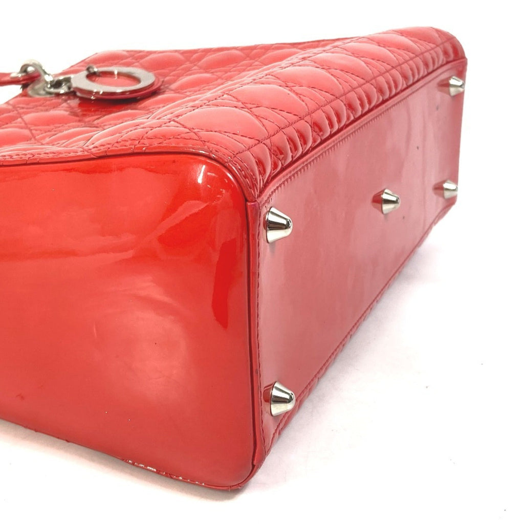 Christian Dior Red Color Leather Handbag Shoulder Bag (Pre-Owned)