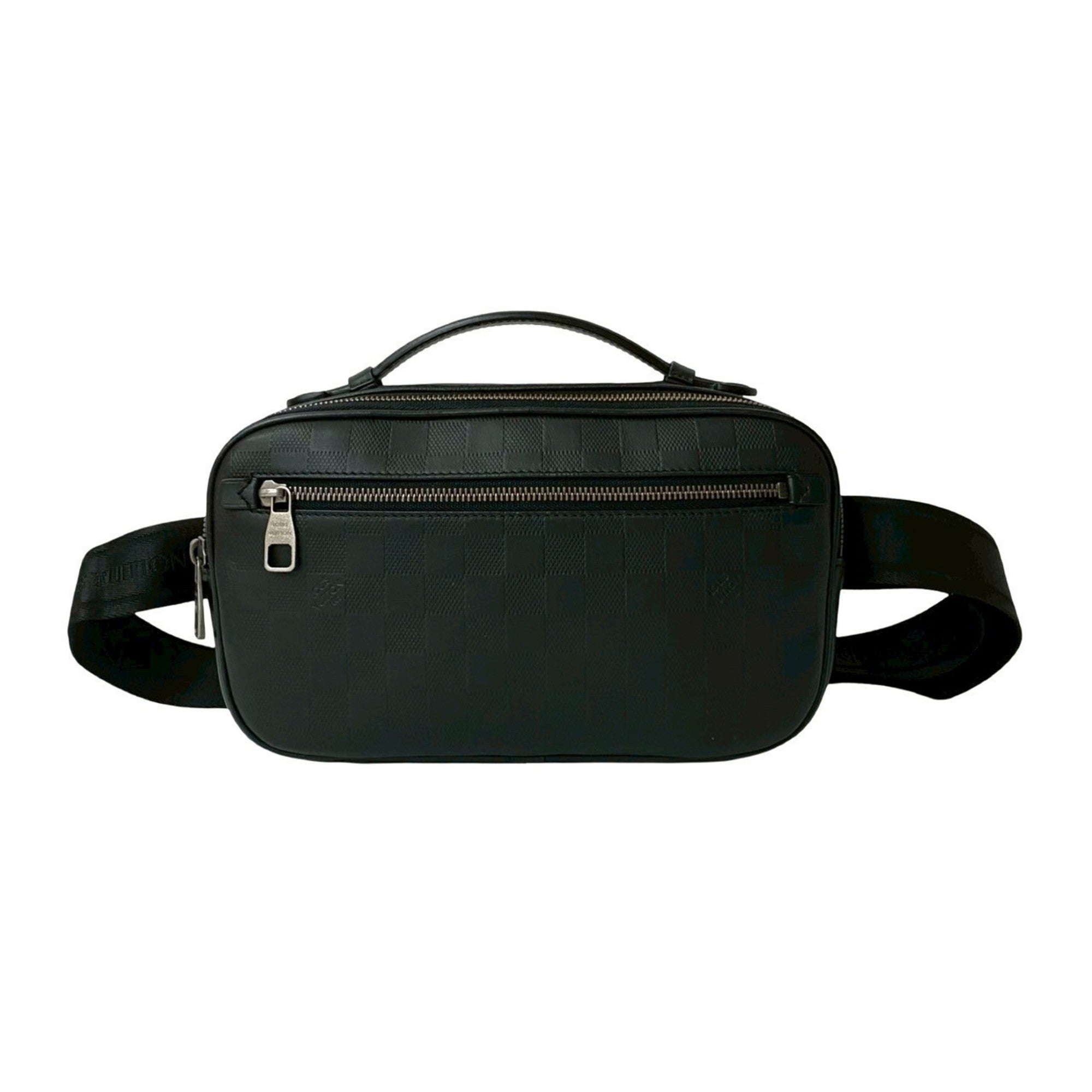 Louis Vuitton Black Leather Handbag Sling Bag
