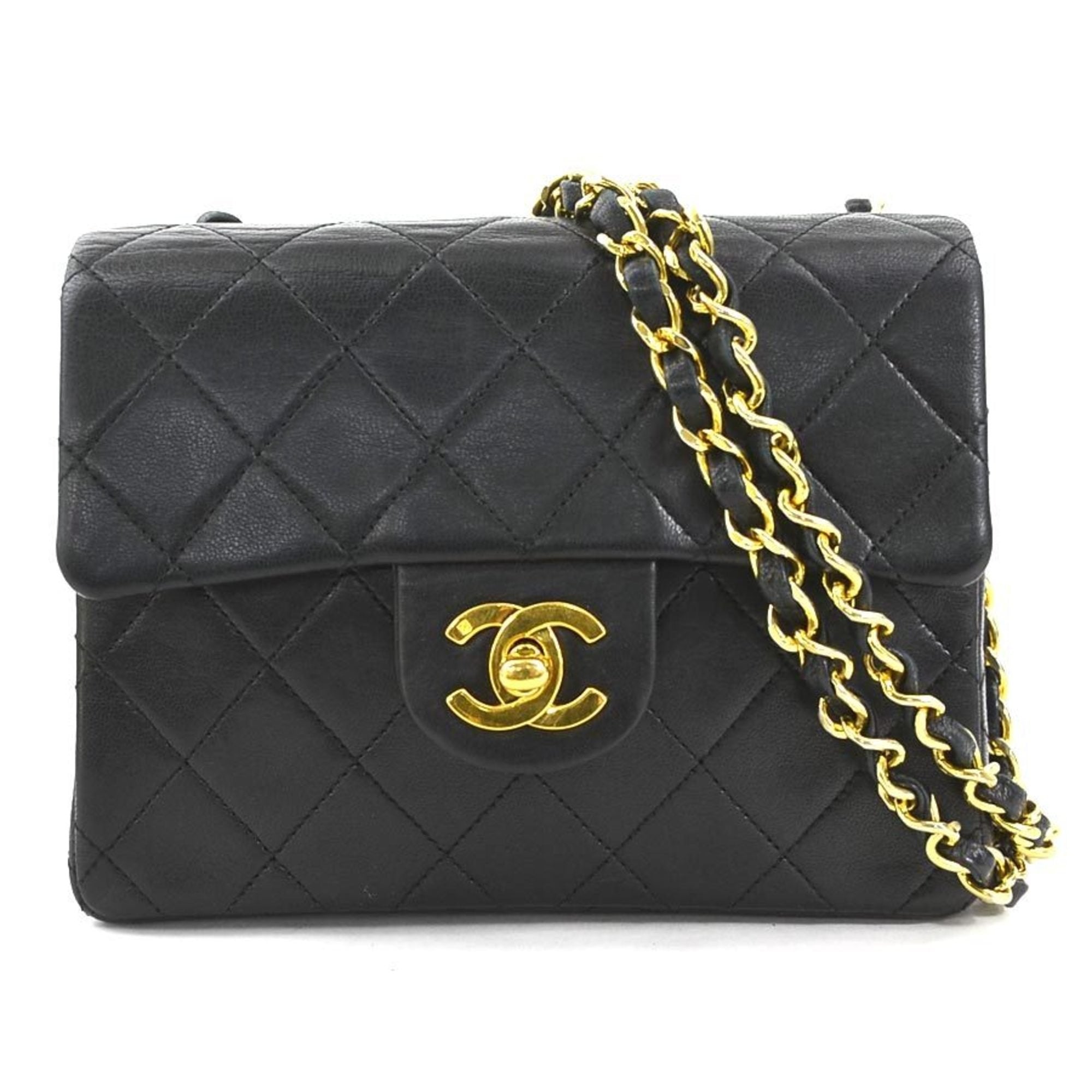 Chanel Black Leather Shoulder Bag